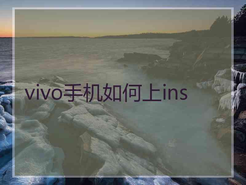 vivo手机如何上ins