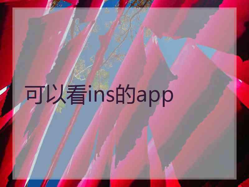 可以看ins的app