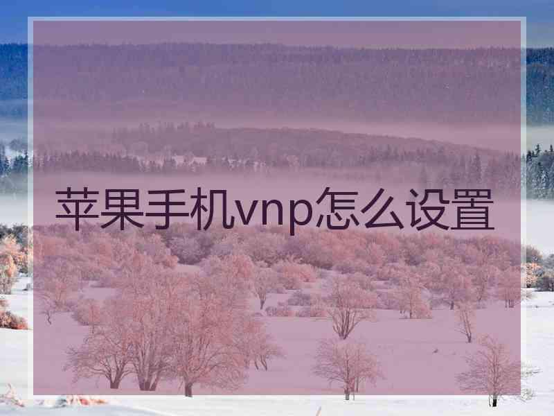 苹果手机vnp怎么设置