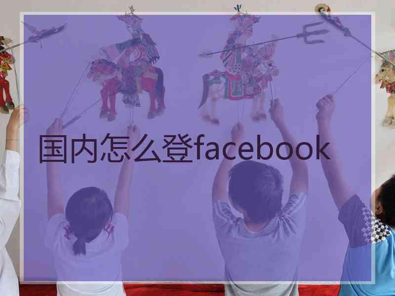 国内怎么登facebook