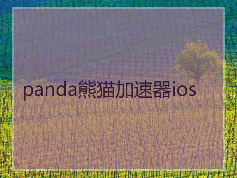 panda熊猫加速器ios