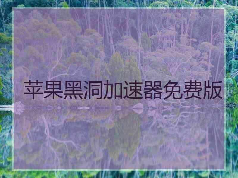 苹果黑洞加速器免费版