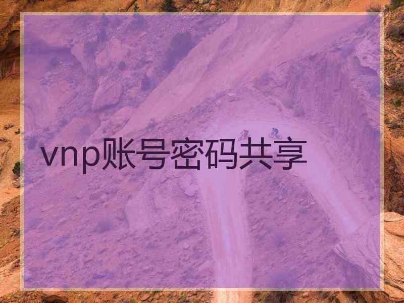 vnp账号密码共享