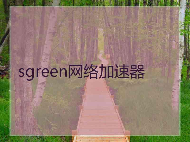 sgreen网络加速器