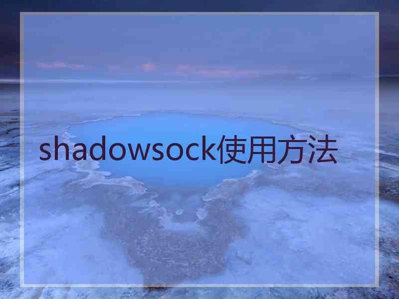 shadowsock使用方法