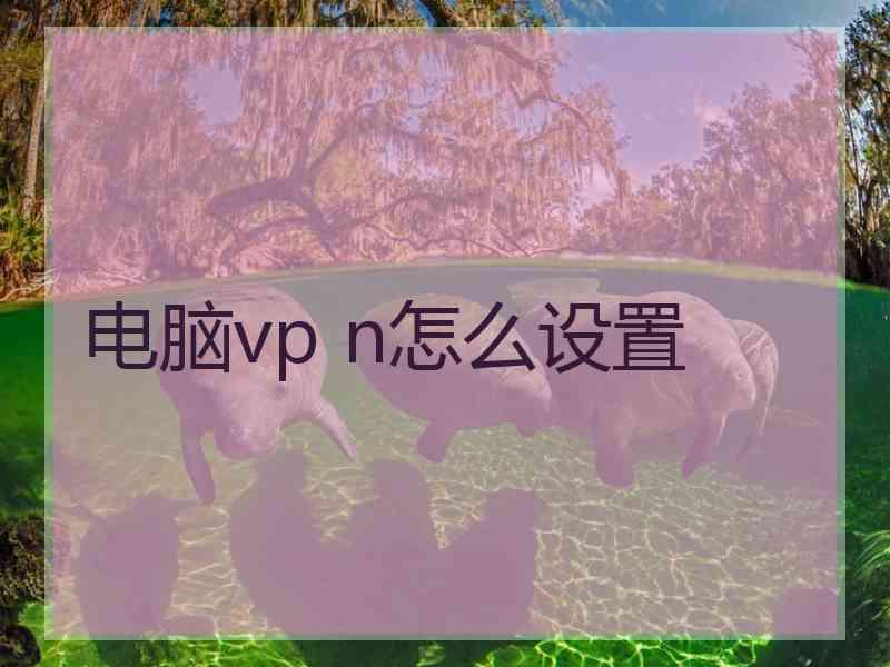 电脑vp n怎么设置